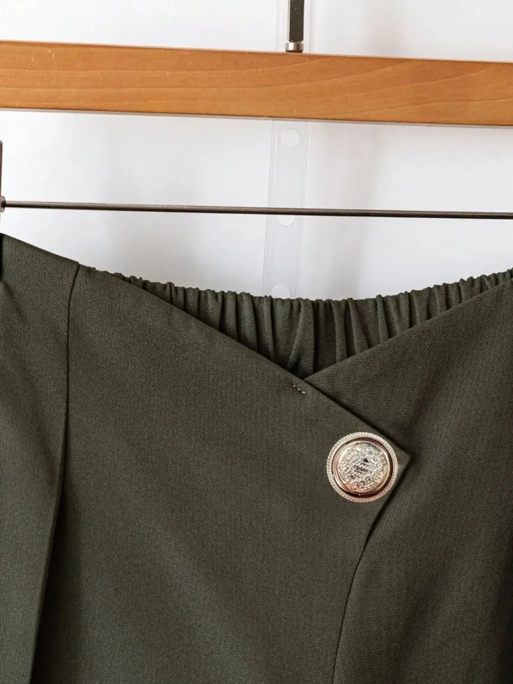Wide Leg Button Detail Casual Versatile Pants