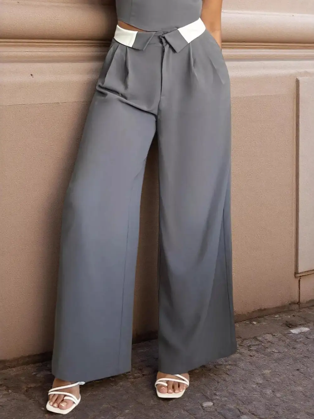 Wide Leg Cropped Everyday Versatile Pants