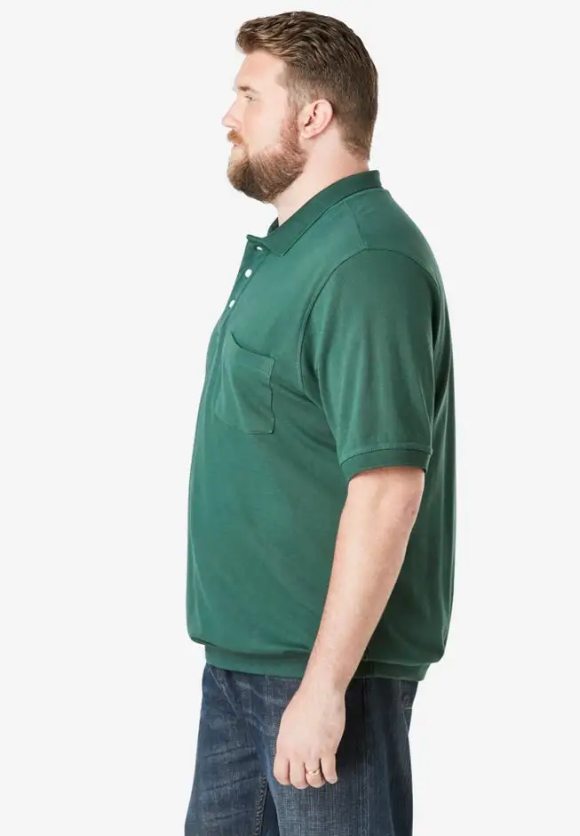 No Tuck Pocket Shrink-Less™ Cotton Polo Shirt