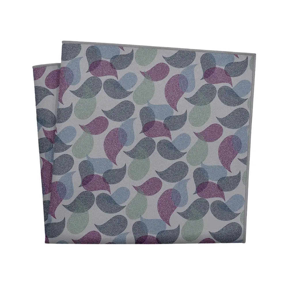 Distinctive Understated Paisley Pocket Square