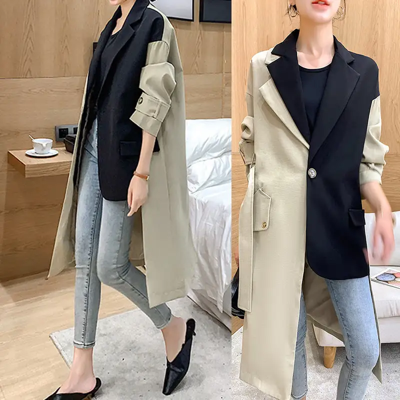 Structured Lapel Collar Trench Coat