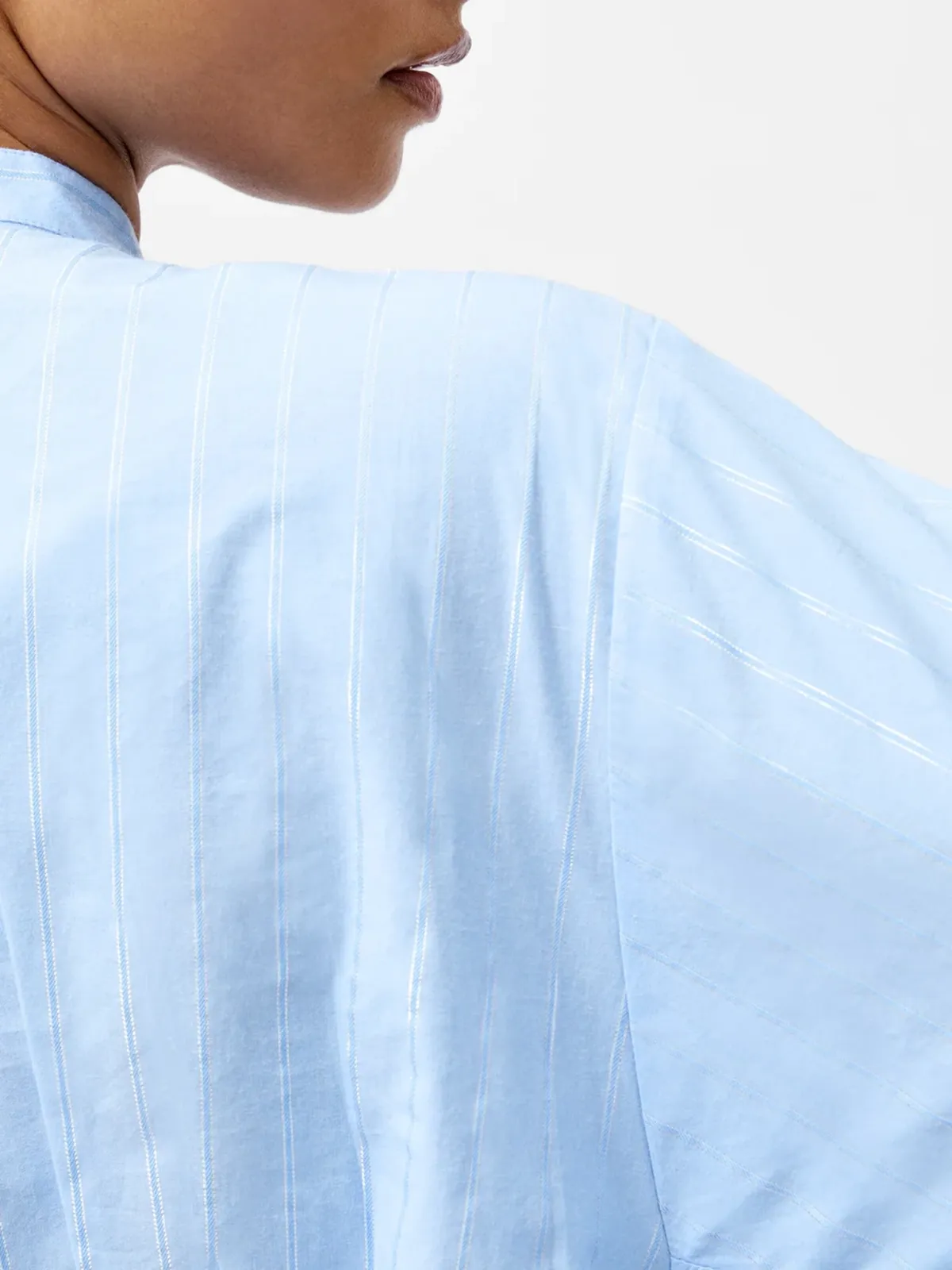 Classic Modern Striped Stand Collar Shirt