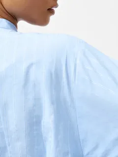 Classic Modern Striped Stand Collar Shirt