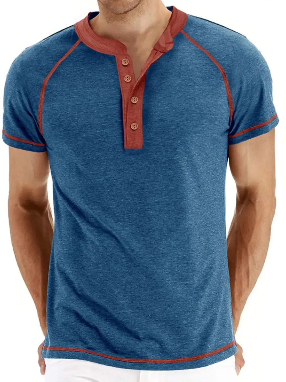 Utility Contrast Detail Collared Polo Shirt