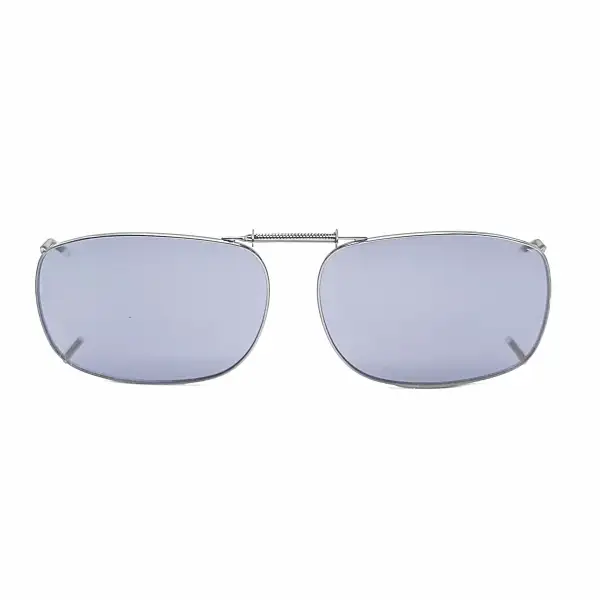 56mm Rectangular Polarized Clip-On Sunglasses for Plastic Frames