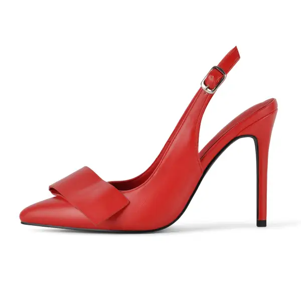 Contemporary Pointed Toe Stiletto Slingback Pumps