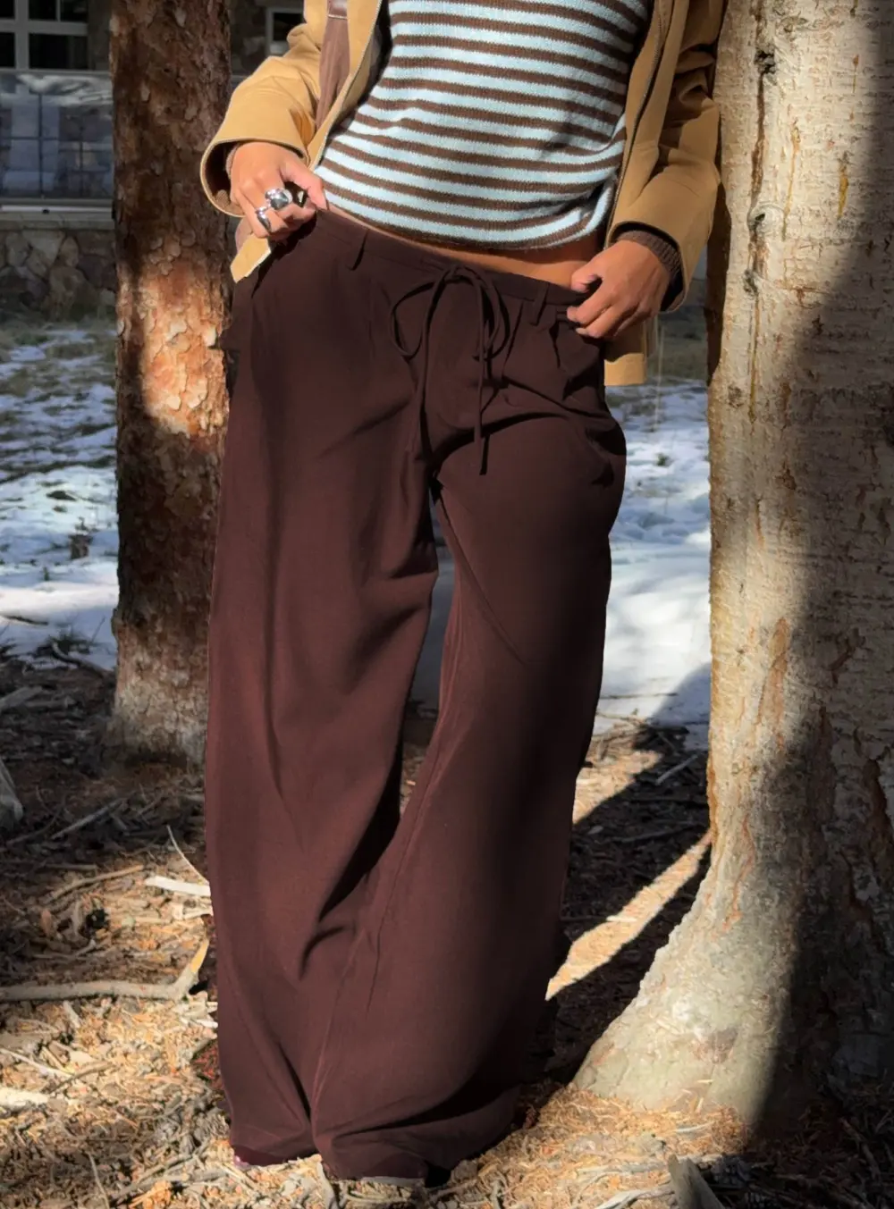 Idolised Pleated Straight Leg Pants