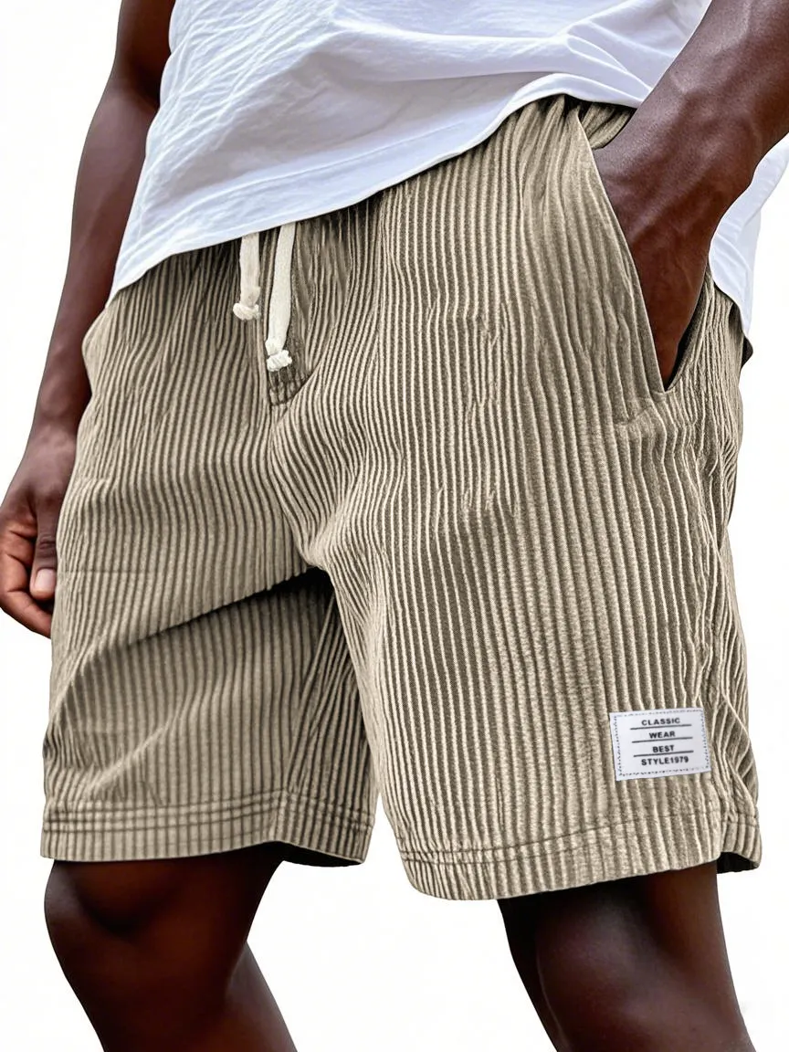 Corduroy Seamed Detail Shorts