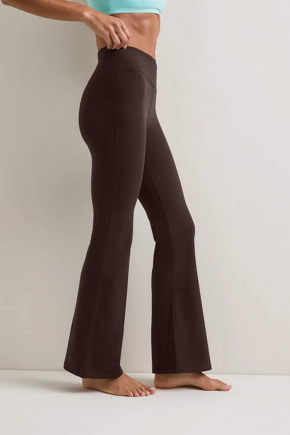 Wrap Waist Flared Yoga Leggings