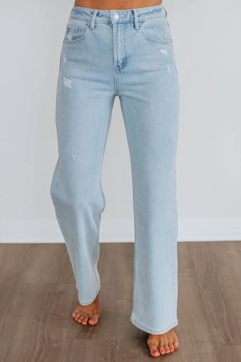 Stretch Ultra High Rise Straight Jeans
