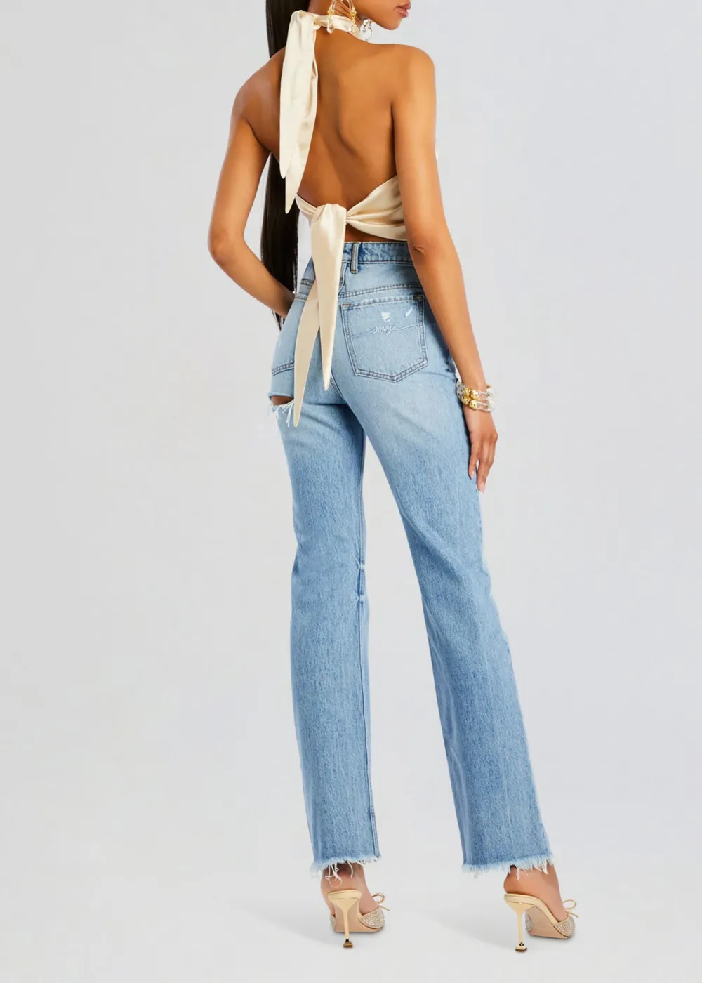 Halter Neck Solid Top