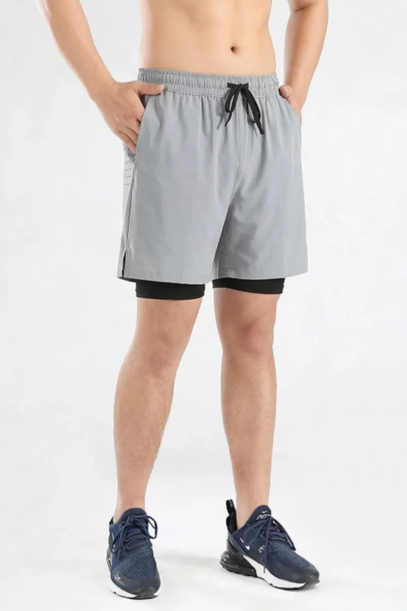 Quick Dry Breathable Drawstring Athletic Shorts