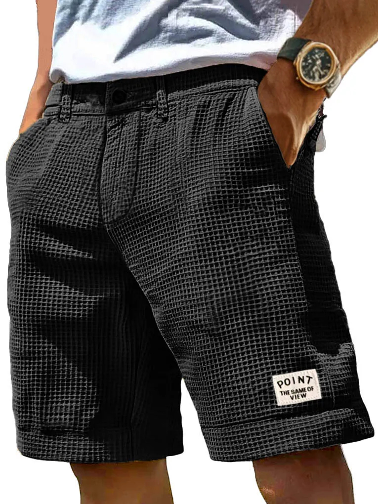 Textured Knit Pocket Shorts