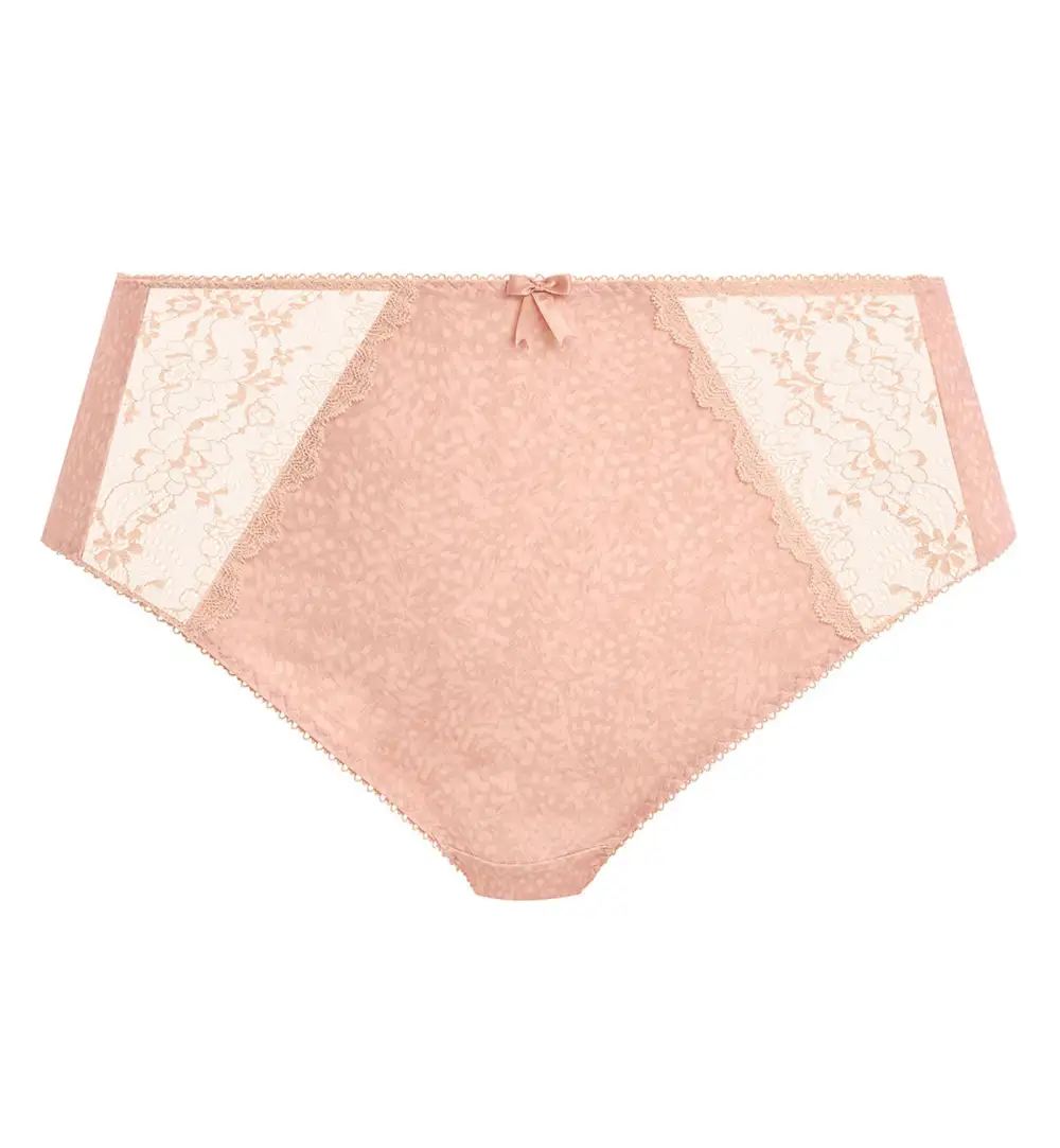 Modern High-Waist Stretch-Lace Cotton Full-Coverage Brief Panty