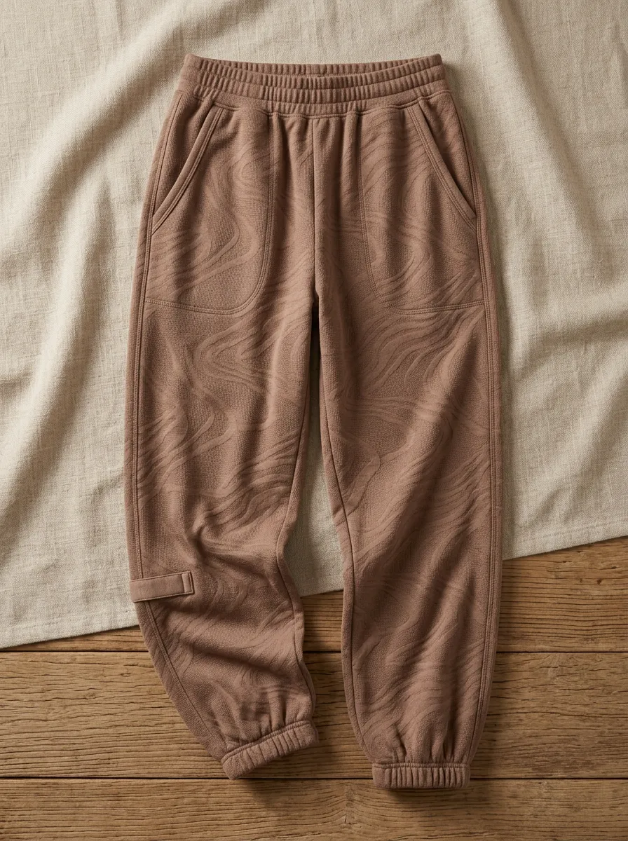 Women's Casual Brown Swirl Pattern Printed Joggers