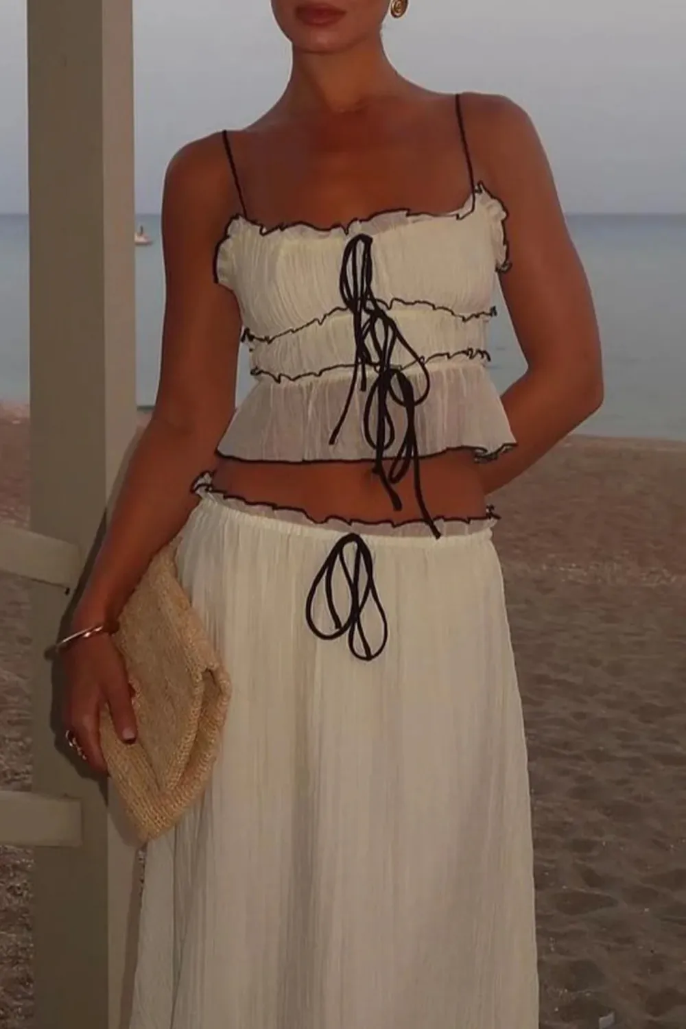 Versatile Casual Style Square Neck Top