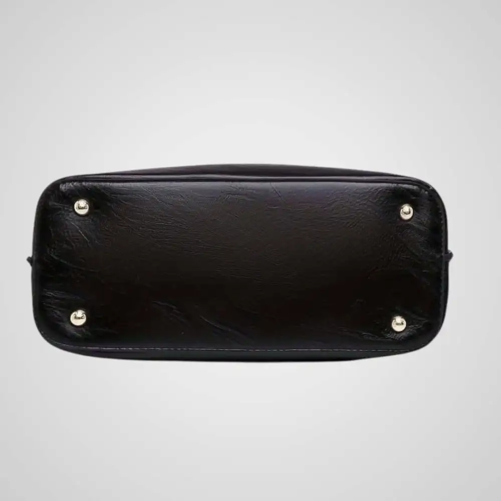 Relaxed Foldover Leather Handbag