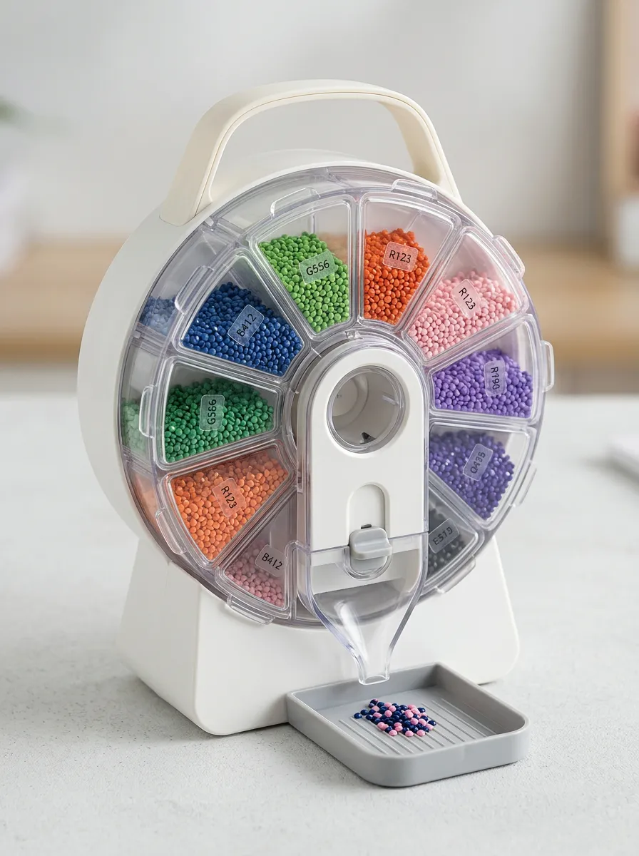 Multi-Grid Rotary Storage Diamond Painting Bead Dispenser