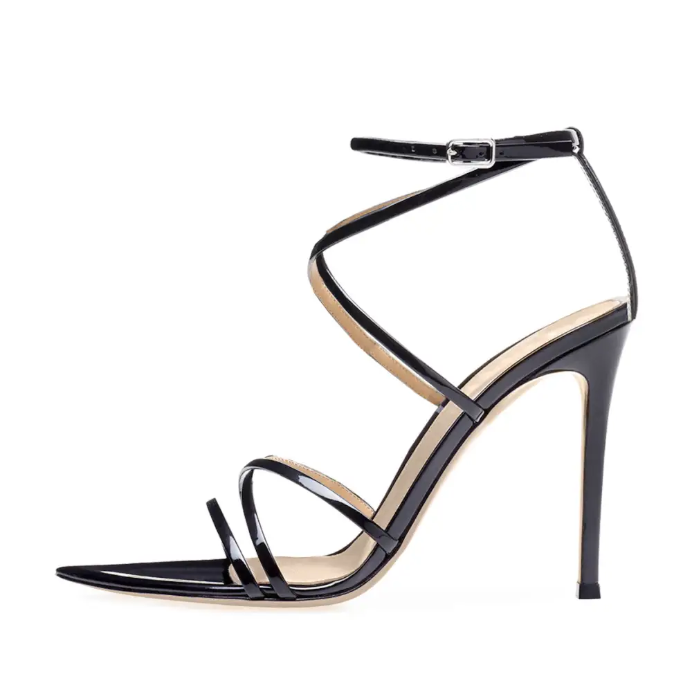 Gladiator Ankle Strap Pointed High Heel Sandals