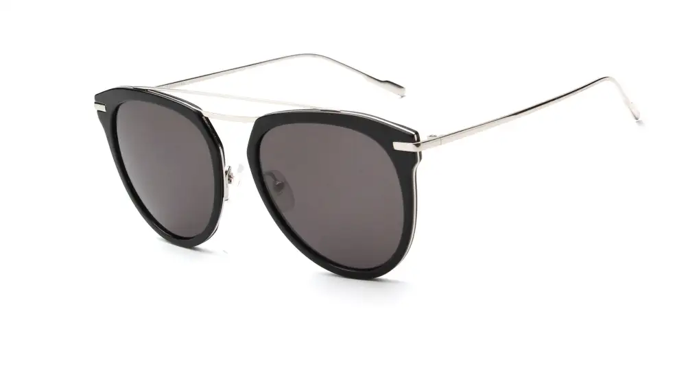 Polarized Round Cat-Eye Sunglasses