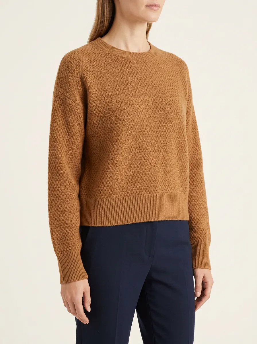 Women's Casual Minimalist Textured Knit Sweater