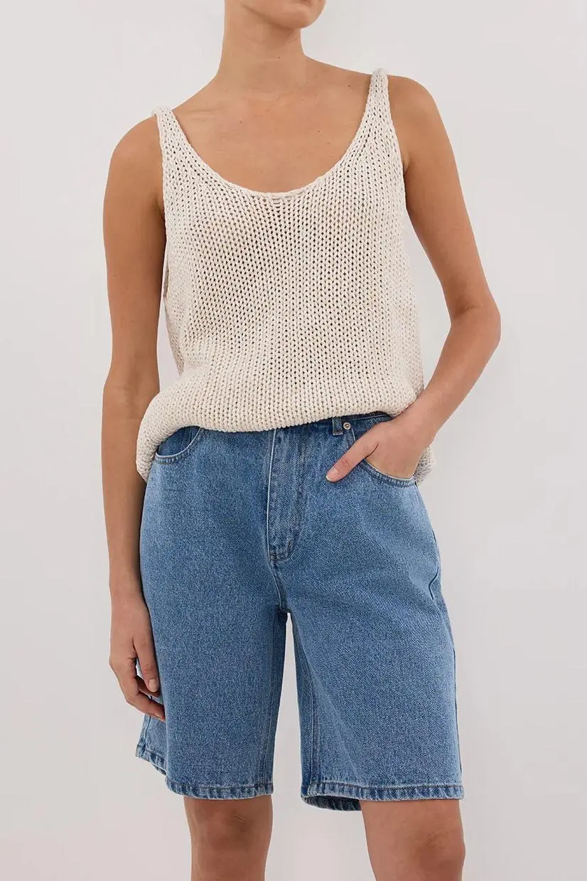BLUE DENIM SHORT