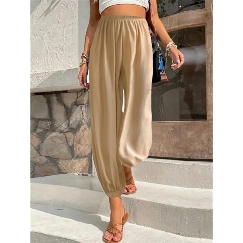 Women's Baggy Elastic Waist Pants