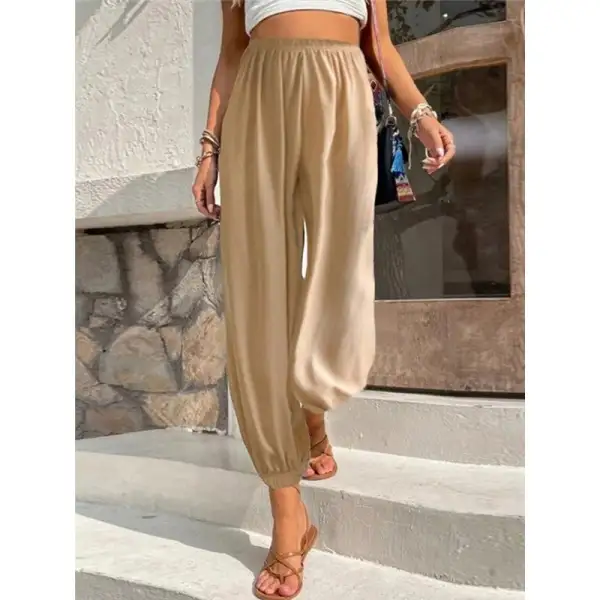 Women's Baggy Elastic Waist Pants