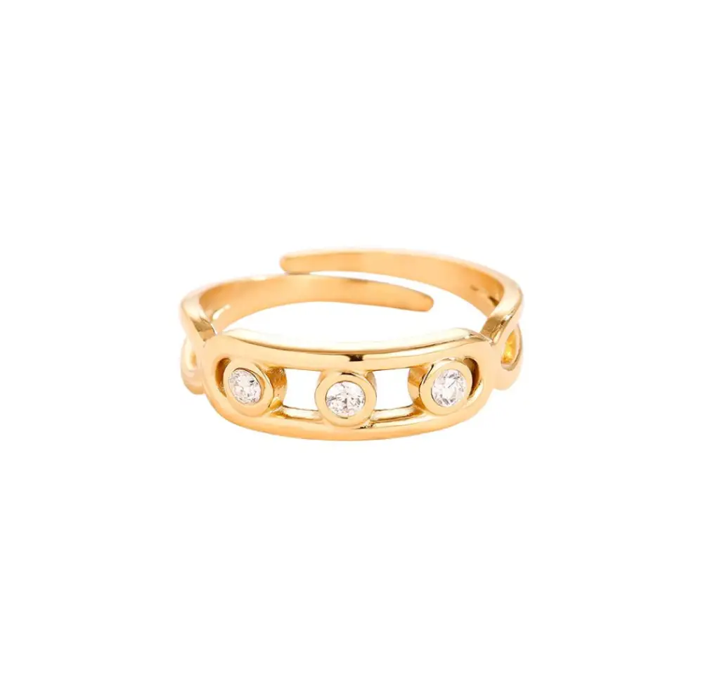 Three Stone Stacking Ring