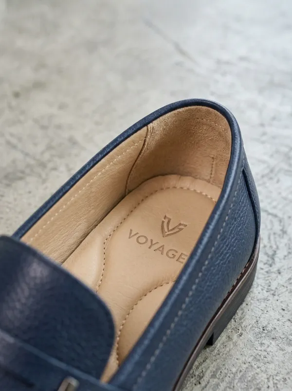 Men's Modern Pebble-Grain Loafers