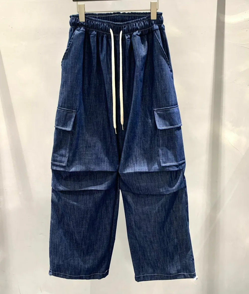Streetwear Denim Relaxed Cargo Pants