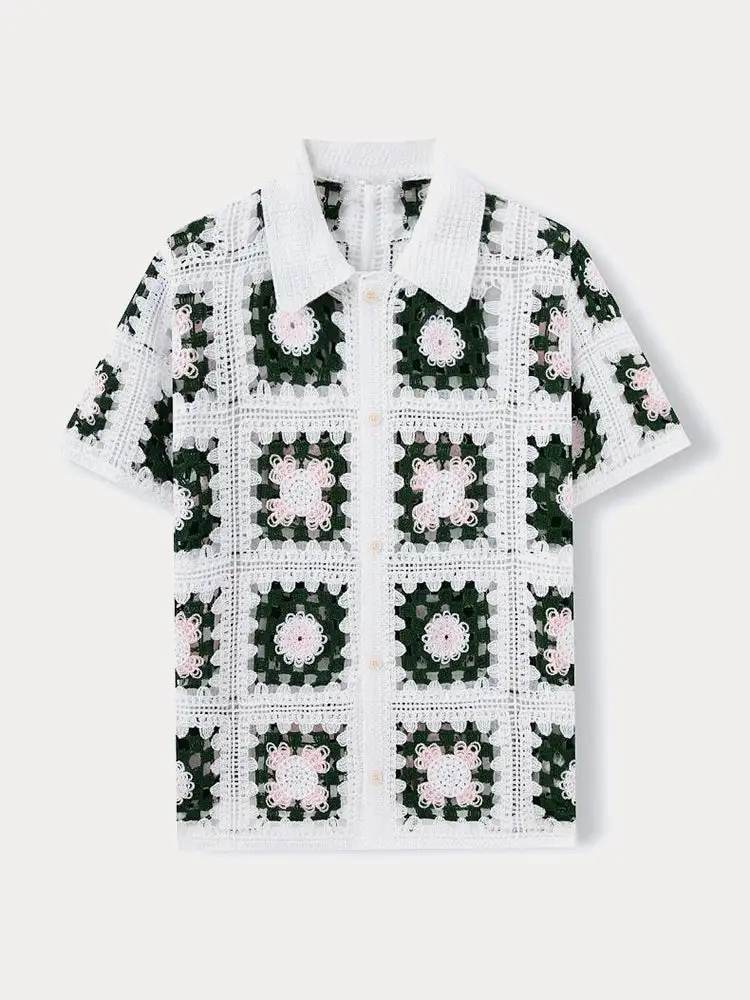 Open Stitch Utility Pocket Shirt
