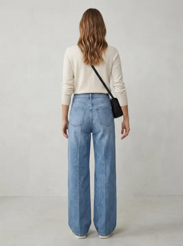 Women's Wide Leg Casual Denim Jeans