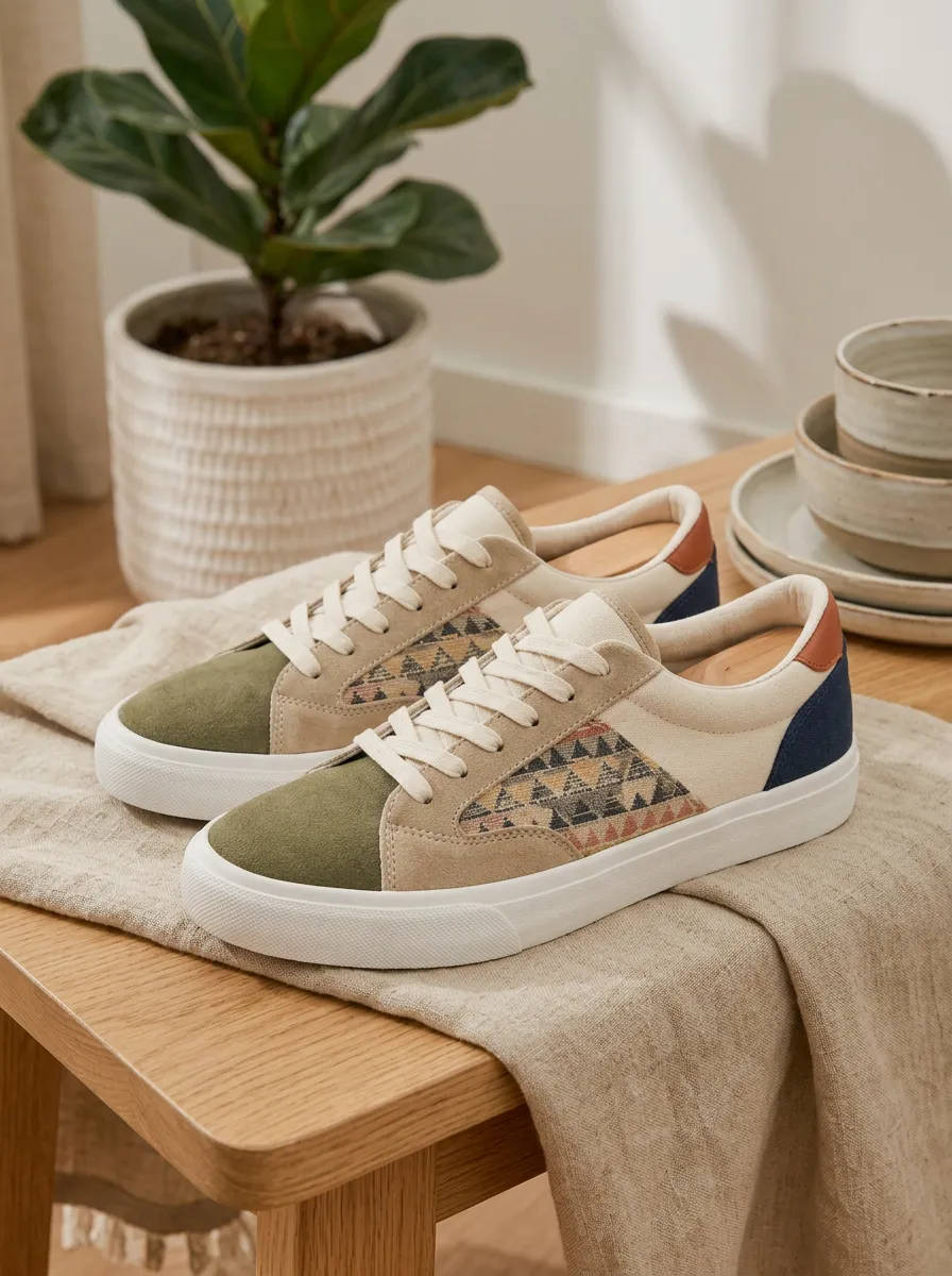 Women's Boho Geometric Pattern Artisan Edit Skate Shoes