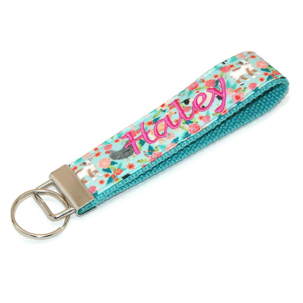 Farm Animals Patterned Keychain