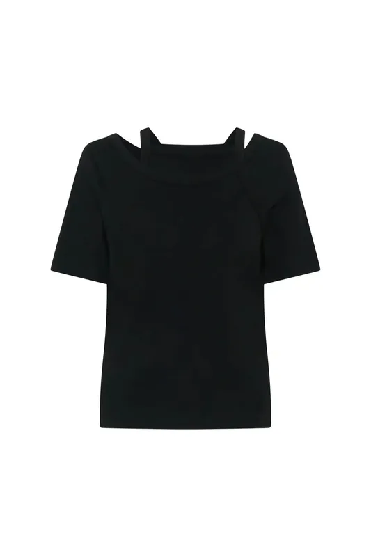 Black Layered Tee