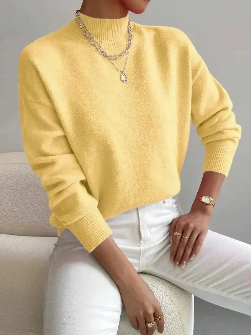  Knit Turtleneck Knit Sweater