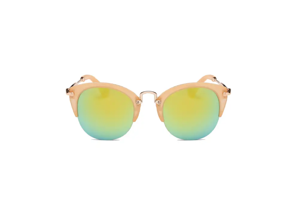 Women's Retro Classic Half Frame Horn Sunglasses
