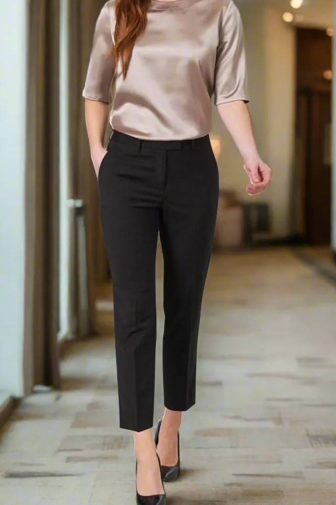 Women's Slim Leg Tailored Fit Stretch Suit Trousers