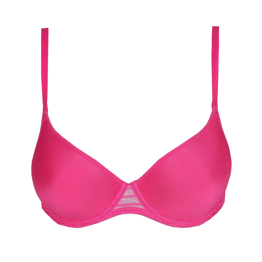 Women's Spacer Molded Seamless Chimney Back Adjustable Straps Mesh Breathable Smoothing Bra