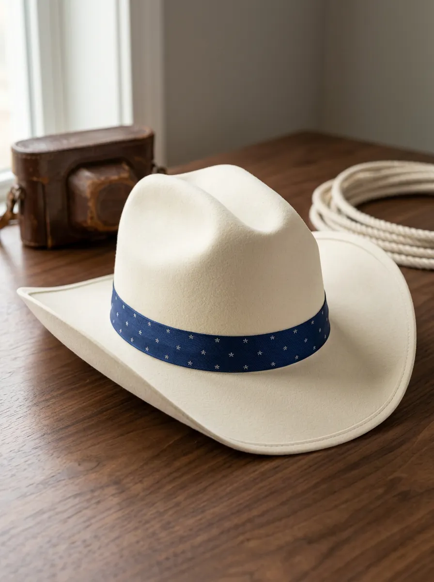 Unisex Band Detail Cowboy Hat