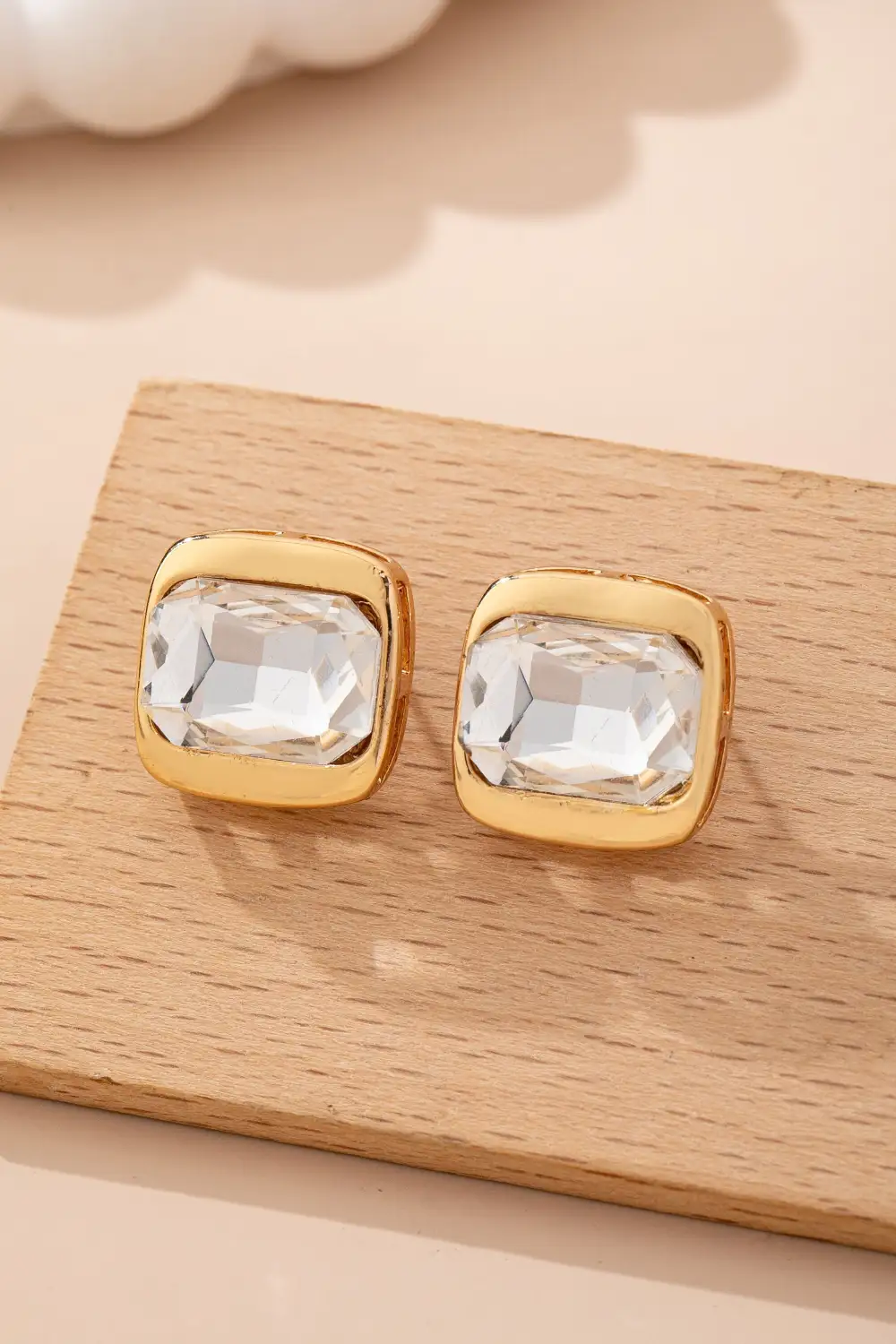 Crystal Cushion Cut Stud arrings