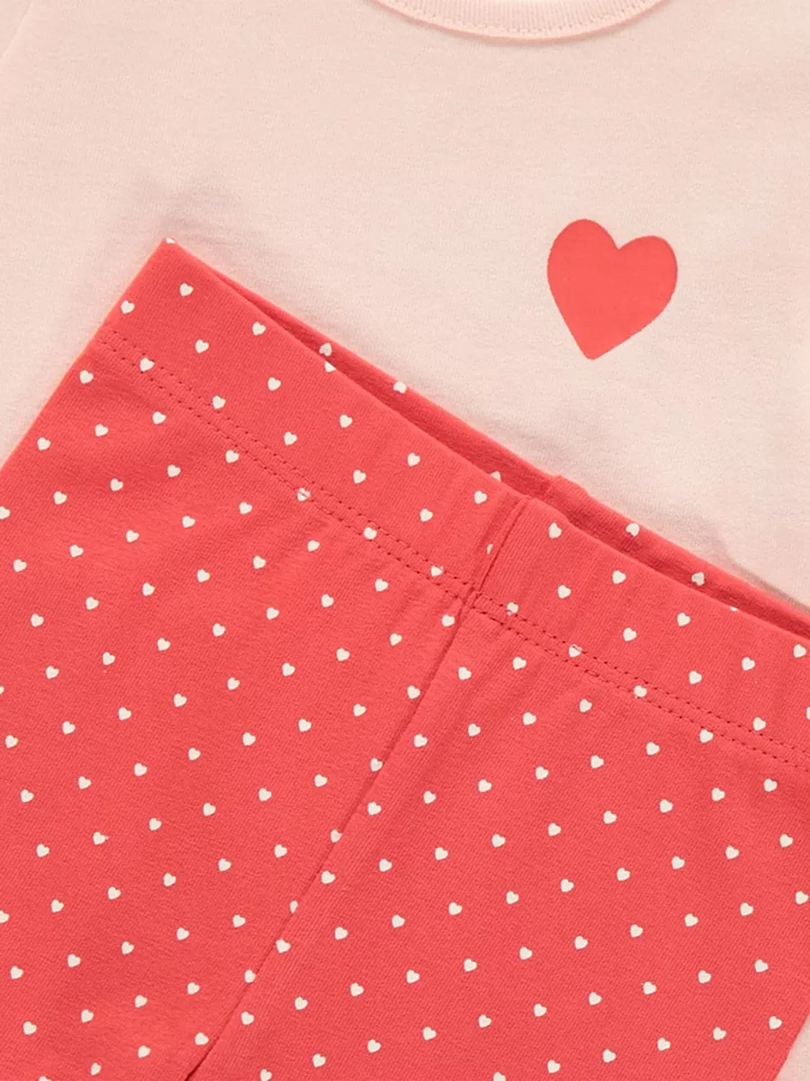 Pink Heart Top and Shorts Outfit