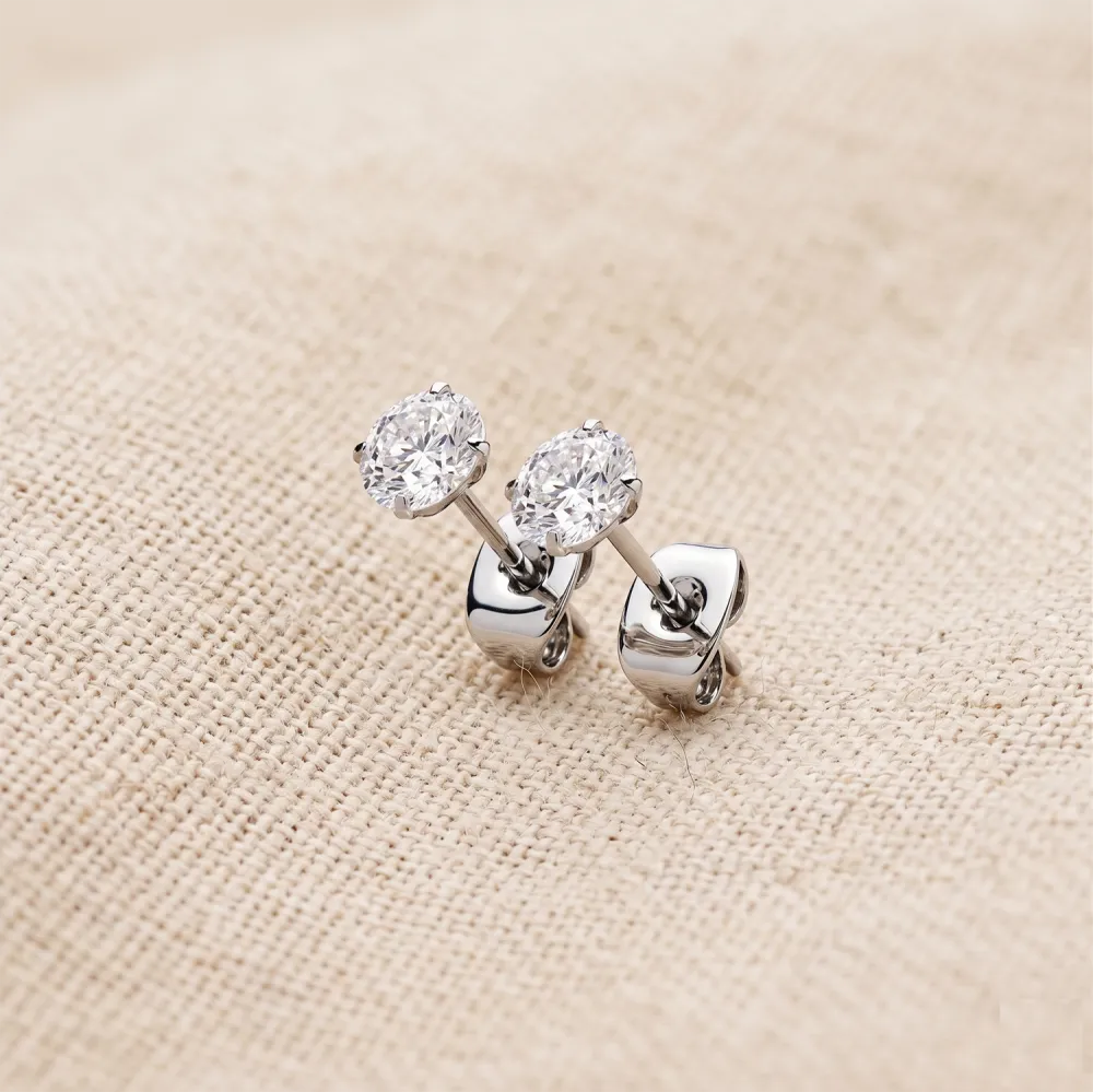 Titanium Crystal Stud Earrings