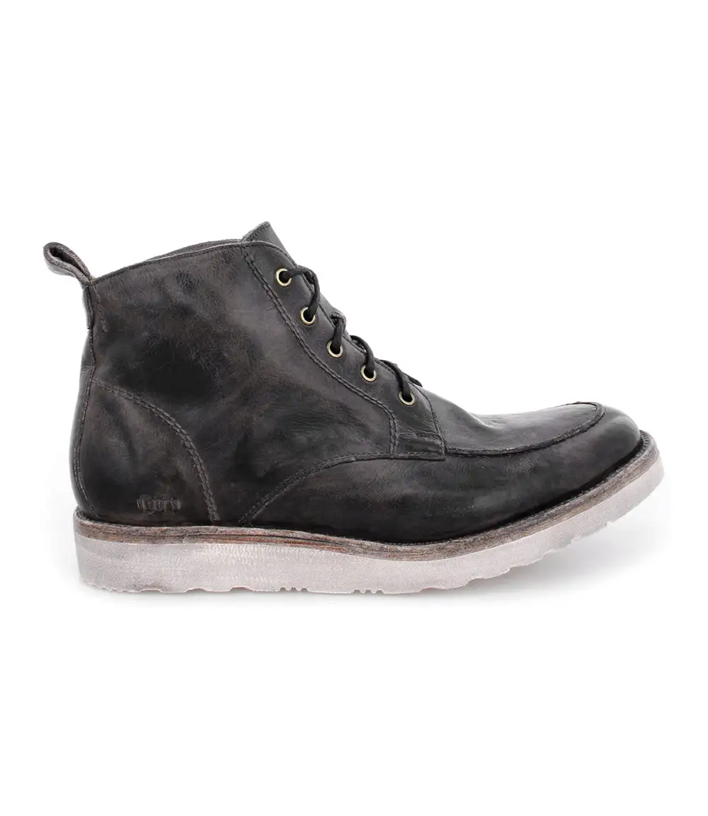 Apron-Toe Lace-Up Distressed Work Boots