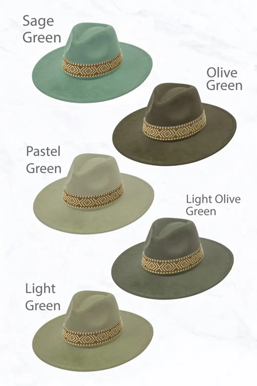 Suede Large Eaves Peach Top Fedora Hat