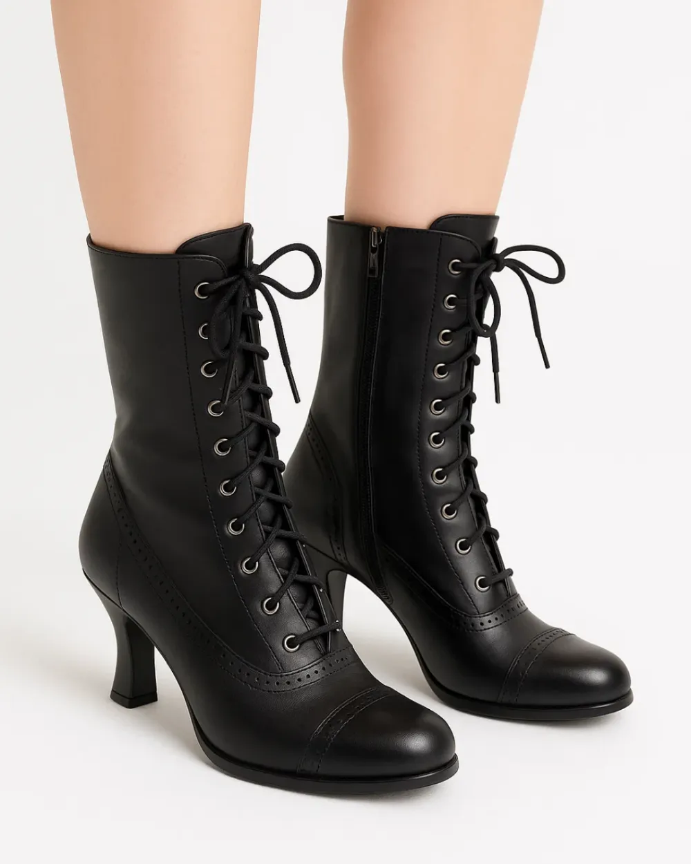 Retro Lace Up Ankle Boots
