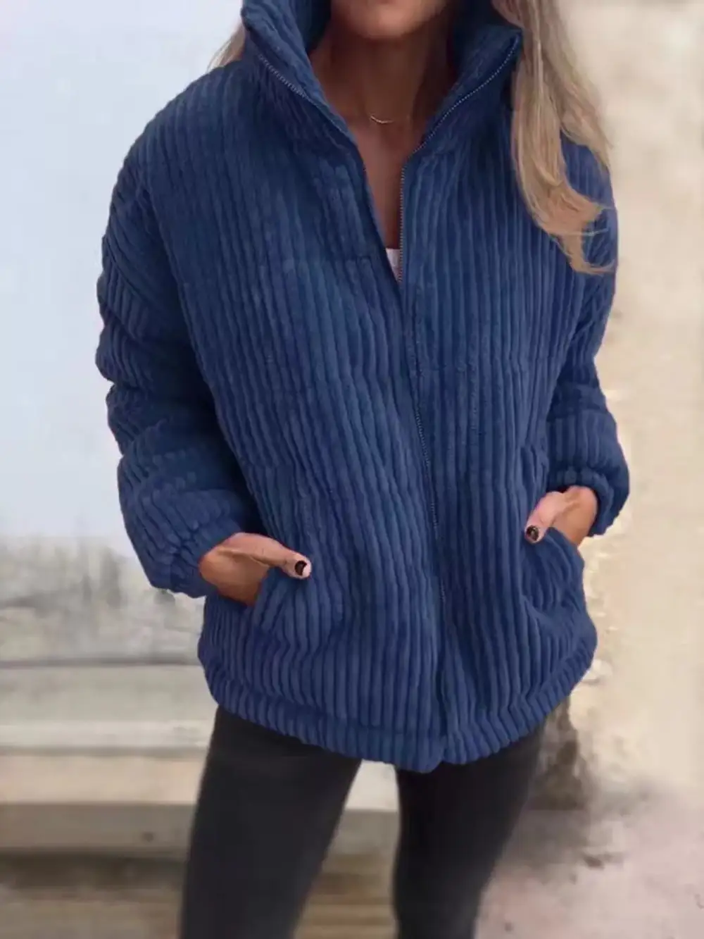 Full Size Zip Up Turtleneck