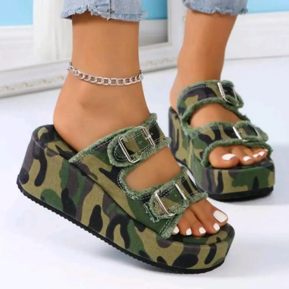 Contemporary Wedge Heeled Sandals
