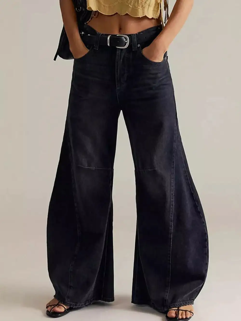 Modern Washed Wide Leg Jeans